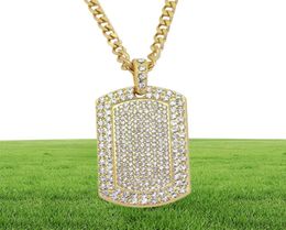 Mens Hip Hop Necklace Jewelry Full Rhinestone Iced Out Dog Pendant Gold Necklaces For Men2768813