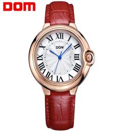 DOM Watch Women brand luxury Fashion Casual waterproof leather Lady golden quartz watches relojes womenes Dress Clock G1068172f5198901