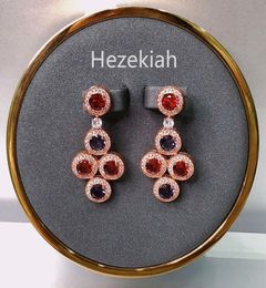 Hezekiah S925 Sterling silver Round circle earrings high quality Aristocratic temperament ladies earrings Prom party earrings9135672