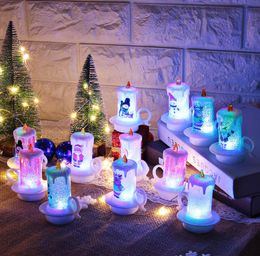 Christmas Element Decal Electronic Candle Study Restaurant Bedroom LED Night Light Desktop Ornaments 3 2nh J24075810
