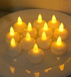 Flameless Floating Candle Waterproof Flickering Tealights Warm White Led Candles for Pool SPA Bathtub Wedding Party Dinner Decor H1827013