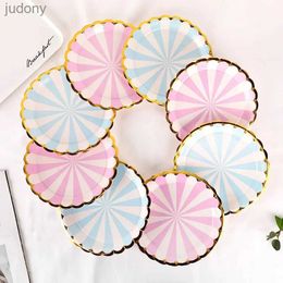 Disposable Plastic Tableware 100 pieces/set of gold-plated disposable plates cake paper plates DIY decoration WX