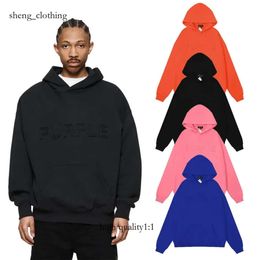 Purple Brand Hoodie High Street Streetwear Women Men Hooded Sweatshirts Letter Sticker Multicolor Hoodies 524