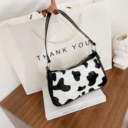 Bag Fashion Animal Cow Print Totes Women Retro PU Leather Casual Travel Shoulder Underarm Top-handle Bags Lady Handbag Purse