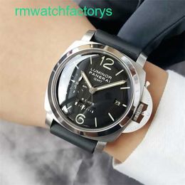 Popular Wrist Watch Panerai Mens Luminor Series Automatic Machinery PAM00233 Calendar Dual Time Zone 44mm Swiss Luxury Watch