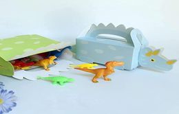 Dinosaur Party Favour Treat Boxes Candy Gift Wrap Kids Girl Boy Birthday DinoTable Decorations Blue Green3915648