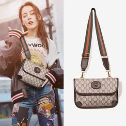 Shoulder Bag SADDLE Designers Moon Handbags Flower Men Tote Brand Letter Leather Crossbody Brown Plaid Waist Bag 588