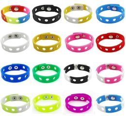 2021 Soft Silicone Sports Bracelet Wristband 1821cm Fit Shoe Buckle Charm Accessory Fashion Jewellery For Men Women Whole7174737