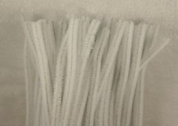 500PCS white Chenille Craft Stems Pipe Cleaners 12 quot30cm DIY art for Children handmade creative materials7479168