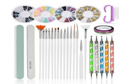 Professional Nail Art Kit Sets Manicure Nail Care Adornment Complete Nail Tools Treatments Salon Painting Dotting Pen Tools3296785