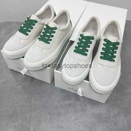 The Row Leather TR Pure Xiaozhong Original Shoes Womens Genuine Lace Up Sports Casual Colour Matching Small White Shoes Thick Sole Matsuke Board Shoes Fashion