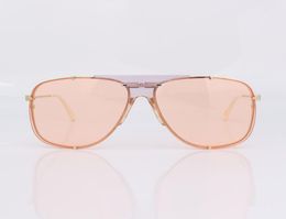 Top quality Brand sunglasses Square pilot men sunglasses women fashion oversize women eye wear clear pink lens with original box9031470