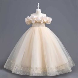 Girl's Dresses Baby Girls Flower Princess Ball Gown Party Lace Long Dress For Brithday Wedding Teenager Kids Christmas Dresses Children Clothes