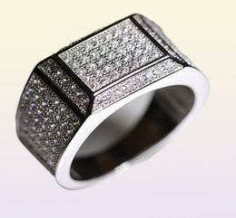S925 Sterling Silver 2 carats Diamond Ring for Men Anillo Gemstone Silver 925 Jewelry diamond bague diamant anillos mujer Rings Y12128190