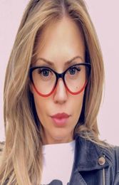 Fashion Sunglasses Frames 2021 Spectacle Frame Cat Eye Glasses Clear Lens Women Red Black Eyewear Optical Myopia Nerd Purpl Eyegla5480278