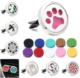 Pendant Necklaces Aroma Essential Oil Diffuser Car Clip Necklace Air Freshener 10pcs Pad9690951