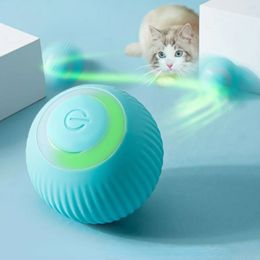 Pet Automatic Rolling Cat Toy Training Selfpropelled Kitten Toy Indoor Interactive Play Electric Smart Cat Ball Toy Supplies 240429