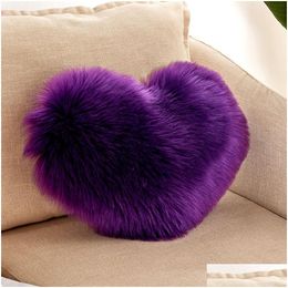 Cushion/Decorative Pillow Cushiondecorative Pink Heart Shape Throw Sofa Seat Cushion Stuffed P Doll Toy Home Decoration Cushions Lover Dh78N