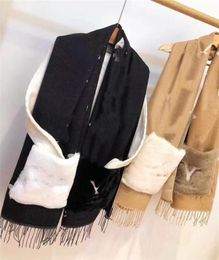 Pocket Designer Scarf Wool Scarves for Man Women Fur Shawl Pashmina Long Neck 2 Colour Top Quality199n5431451