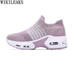 Casual Shoes Black Platform Woman Vulcanize Sneakers Women Running For 2024 Trainers Sock Chaussure Femme