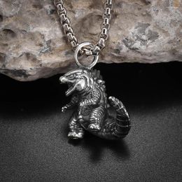 Pendant Necklaces Fashion Hip Hop Punk Dinosaur Necklace For Men Rock Rap Accessories Gift