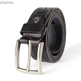 Belts New leather belt men Vintage % Cowskin Genuine Leather Belts for Men high quality mens belt cinturones hombre XW