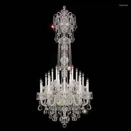 Ceiling Lights European Style Duplex Building Living Room Crystal Chandelier Stair Light Luxury Grand Villa El Hall Wedding Lighting