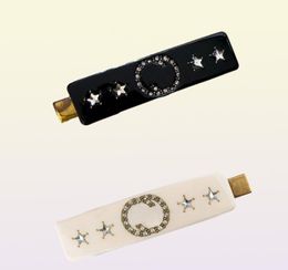 Shiny Diamond Hair Clips Luxury Double Letter Barrettes Women Party Fashion Jewelrys Lady Classic Annivesary Gifts High End Hairpi1148875