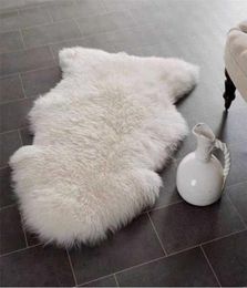 Soft Faux Fur Sheepskin Rug Fluffy Chair Cover Long Hair Children039s Bedroom Mat Plush Wool Hairy Carpet Pad Seat Area Furry R9117785