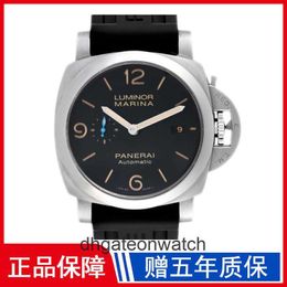 Peneraa High end Designer watches for Series 44mm Automatic Mechanical Watch Mens Black Plate Small Blue Needle PAM01312 original 1:1 with real logo and box