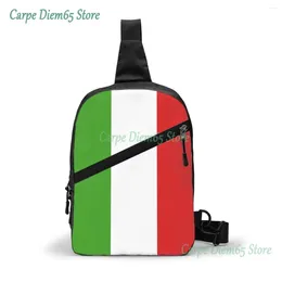 Backpack Sling Bag Italy Flag Chest Package Crossbody For Cycling Travel Hiking