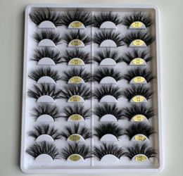 25 mm 5D Mink Eye lashes Dramatic Long Lash Makeup Full Strip 25mm False Eyelashes 3D Eyelash Reusable3506911