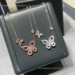 Designer Jewellery Luxury Graf Bracelet Pendant Necklace High version Butterfly Necklace Phantom Full Diamond Double Butterfly Precision S925 Silver