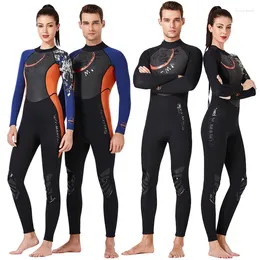 Women's Swimwear 1.5mm/3mm Neoprene Man Woman Diving Suit Surf Long Sleeved Pants One Piece Full Body Wetsuit Male Female Swimsuit