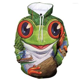 Men's Hoodies 3d Print Colourful Frogs Men Women Cool Long Sleeve Hoodie Outdoor Sports Tops Pullovers Street Autumn Sweatshirts
