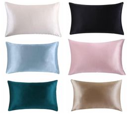 Whole 100 nature mulberry Silk pillowcase zipper pillowcases pillow case for healthy standard queen king multi9821544