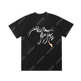 Palm PA Tops Smoke Logo Summer Loose Luxe Tees Unisex Couple T Shirts Retro Streetwear Oversized T-shirt Angels 2276 XYB