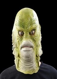 Halloween Mask Scary Monster Latex Fish Masks Creature From The Black Lagoon Cosplay Merman Masquerade Party Mascara Horror Mask Y4997738