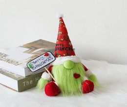 DHL Grinch Christmas Plush Toy Animals Rudolph faceless doll standing pose dolls home shopping mall window decoration8807413