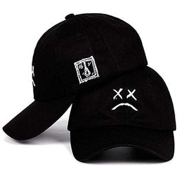 Lil Peep Dad hat Sad Boy Crying Face Baseball Cap Embroidered Cotton hat Outdoor Causal Cap Hip Hop Snapback Hat6990778