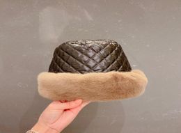 Trapper Fur Cap Beanie Round Bucket Hat Winter Cloche Straw Hat Women Warm Caps Business Casual Hats8423003