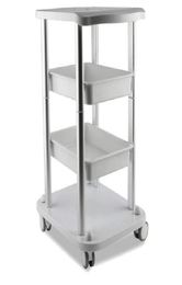 Facial Trolley Nail Salon Beauty Salon Cart 2 Layers Tray Sliver Colour Al Frame with White ABS Wheels Elitzia ETTRO5S1742794