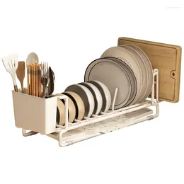Kitchen Storage Bowl Countertop Organizer Dinnerware Dishes Drying Tableware Rack Dish Drainer Holder Drainboard