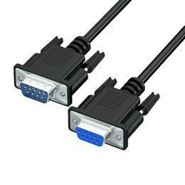 1M DB9 9 Pin Serial RS232 Extension Cable Male To Female 9Pin PC Converter Transfer Serial Cable Connectors Extending Wire For Computer