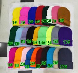 Winter Christmas Hats For man woMen sport Fashion Beanies Skullies Chapeu Caps Cotton Gorros Wool warm hat Knitted cap 27colors Pu3792922