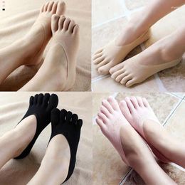 Women Socks Fashion Five Finger Toe Sock Slippers Invisibility Low Cut Solid Breathable Footsies No Show