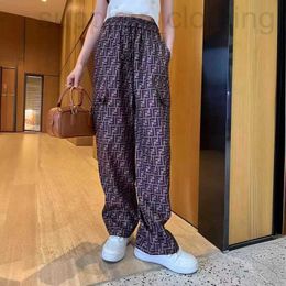 Women's Pants & Capris designer New Spring/Summer Double F Old Flower Print Fashion and Elegant Temperament Versatile Trendy Casual SJZS