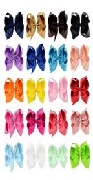 20pcsLot 6inch Large Hair Bows Fashion Girls Hair Accessories Hair Clip Boutique Bows Hairpins Hairgrip Grosgrain Ribbon Bows348886685148