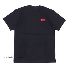 Play Mens T Shirt Designer Cdgs Embroidery Red Heart Commes Des Shirt Casual Women Shirts Badge Quanlity Summer Loose Oversize Tee 558