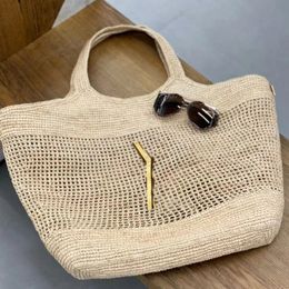Women Luxury Handbag Icare Maxi Tote Bag Raffias Hand-Embroidered Straw Bags Designer Bag Beach Bag Large Capacity Totes Shopping Bag CYG24042705-14